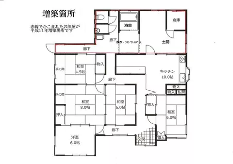 Fuefuki City, Yashiro Town, Komekura (Isawa Onsen Station), single-story, 5LDK
