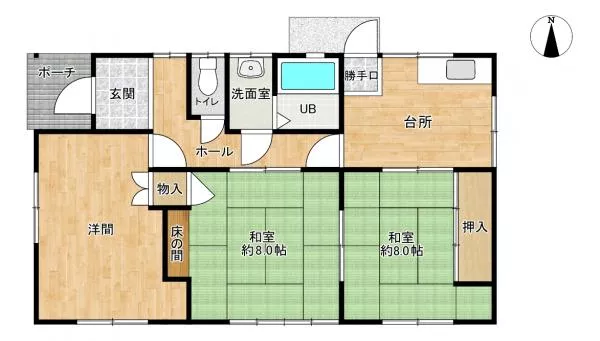 Fukutsu City, Higashifukuma 6-chome (Higashifukuma Station), 2-story, 5DK