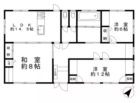 Uto City, Miango Town, Tochi (Hadakaura Station) Single-story building 3LDK