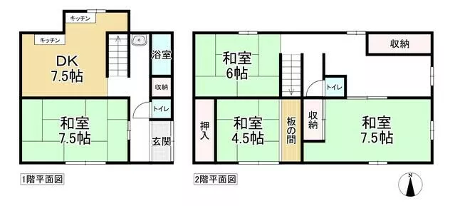 Yamato Takada City, Nanyo Town (Ukiguchi Station), 2-story, 4DK