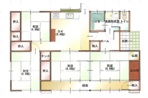 Kagoshima City, Shimofukumoto Town (Goikino Station), single-story, 4DK - Image 2
