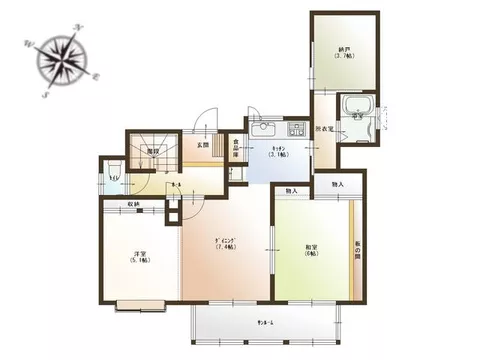 Mikasa City, Takami Town (Iwamizawa Station), 2-story building, 3LDK