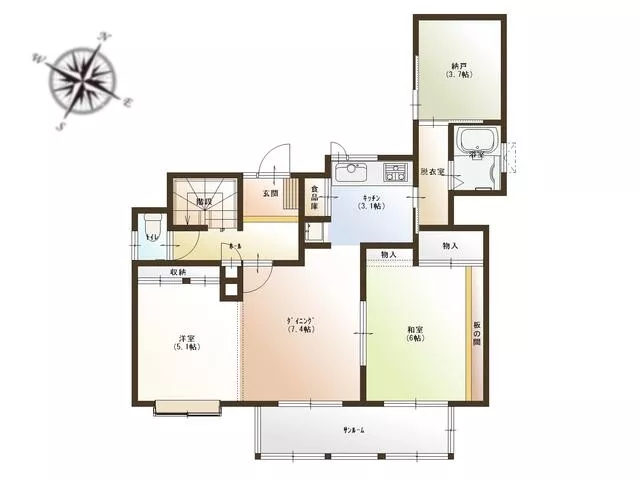 Mikasa City, Takami Town (Iwamizawa Station), 2-story building, 3LDK