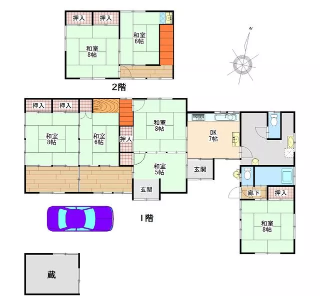 Shima City, Isobe Town, Anagawa (Anagawa Station) 2-story building 6LDK