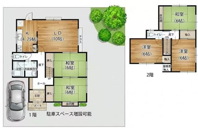 Hashimoto City, Kaki no Ki Saka (Mikitsuki Station) 2-story 5DK