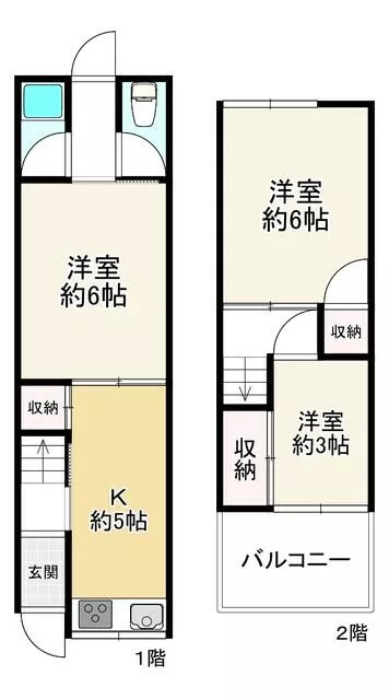 Hamadera Suwamori-cho Nishi 3-chome, Nishi Ward, Sakai City (Suwanomori Station) 2-story 3DK
