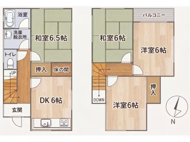 6 minutes walk from Akiyama Station! 3 minutes walk from Belk, a convenient corner lot 4DK house. Flat, regular-shaped land.
