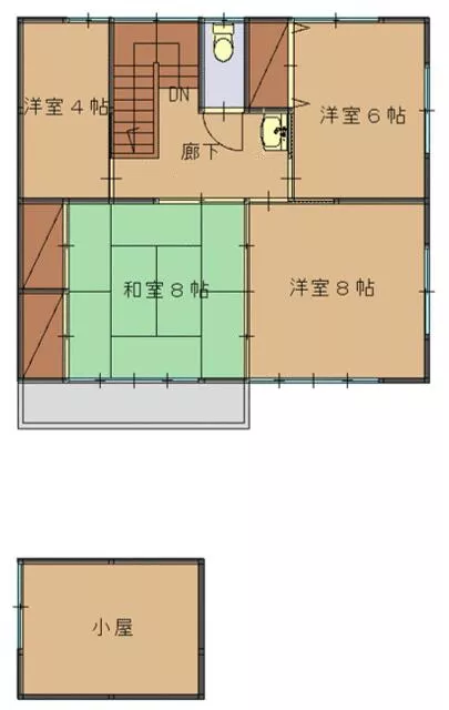 Odate City, Higashidai 6-chome 2-story building 9DK
