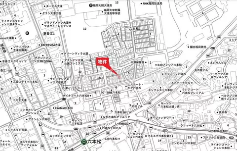 Fukuoka City, Chuo Ward, Rokubonsatsu 1-chome (Rokubonsatsu Station), two-story building, 3LDK