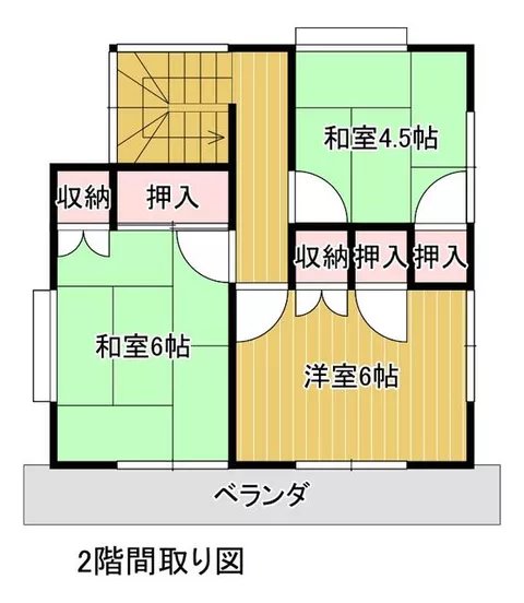 2-story building with 5DK in Yuu-cho Nishi 2-chome, Iwakuni City (Yuu Station) - 4.3 million yen