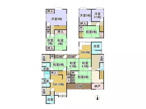 Land over 50 tsubo, Japanese-style room, two toilets, two-story