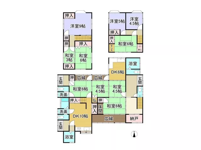 Land over 50 tsubo, Japanese-style room, two toilets, two-story