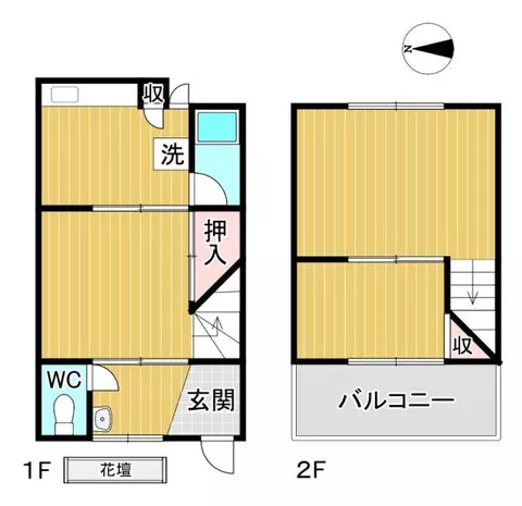 Higashi-Osaka City, Minami-Yonjo Town (Hyotan-yama Station) 2-story building 3K