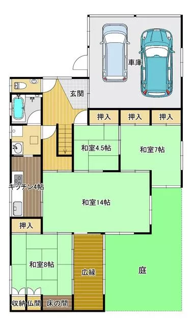 Maruyama 2-chome, Kaga City (Kaga Onsen Station) 2-story 7K