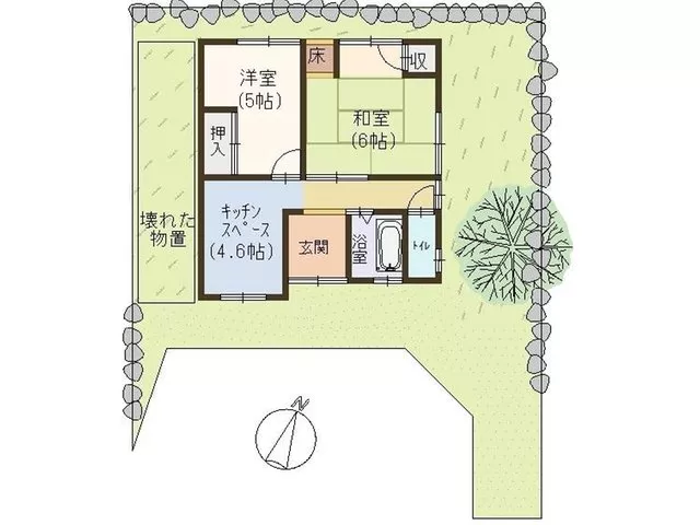 341 meters to the sea. A quiet elevated area, enjoying seasonal living in a single-story house. No reconstruction allowed.
