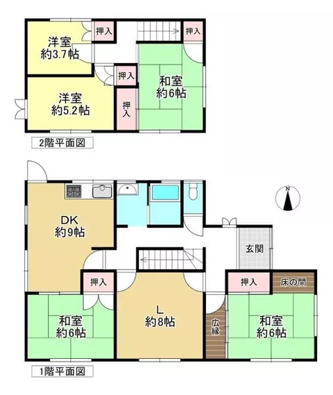 Uda City, Haibara Tenmandai Nishi 1-chome, 2-story, 6DK