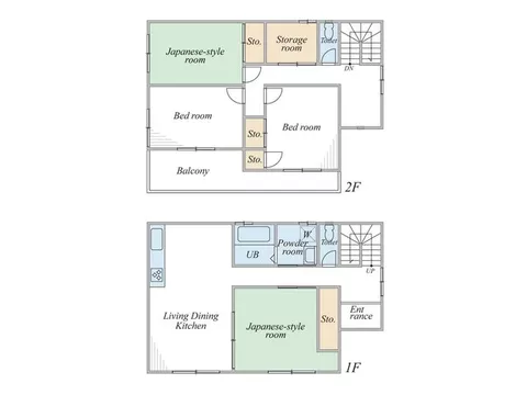 A detached house located in a quiet residential area. The balcony offers a peaceful view of the rural landscape. - Image 2