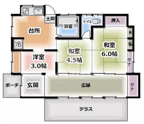 Miyakonojo City, Hayamizucho, single-story 3DK