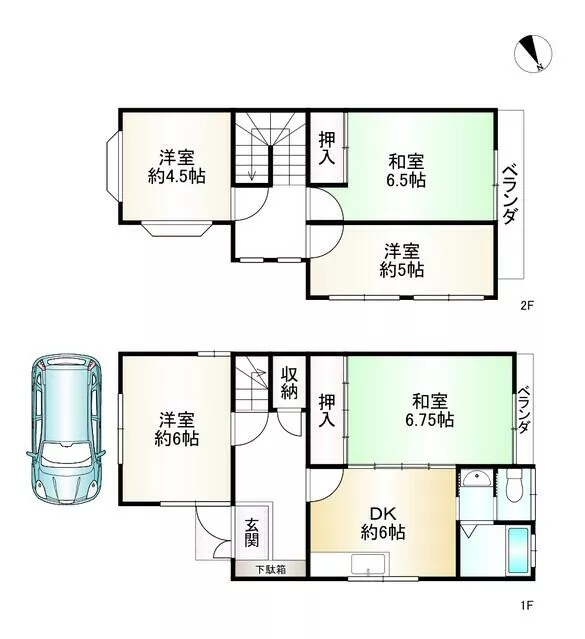 Fushimi Ward, Kyoto City, Hino Tani Temple Town (Ishida Station), 2-story, 5DK