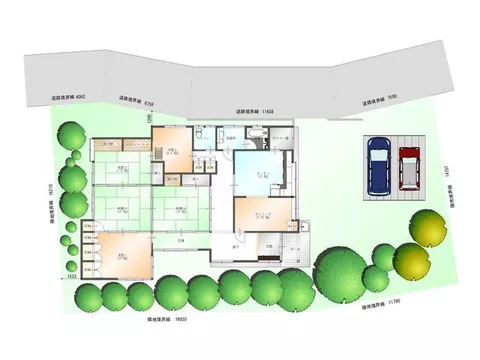 Spacious land of approximately 144 tsubo! A generous wooden single-story house (living space over 164 square meters). Good sunlight exposure.