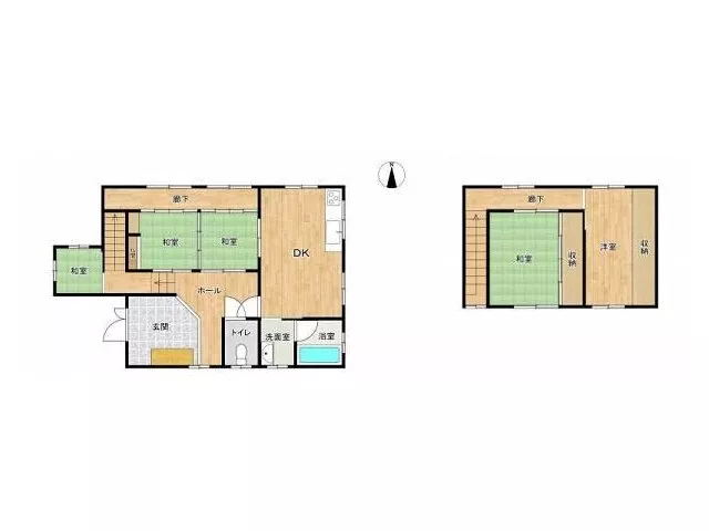 ☆Land area approximately over 50 tsubo☆5DK☆About a 2-minute walk to the elementary school☆About a 17-minute walk to the junior high school