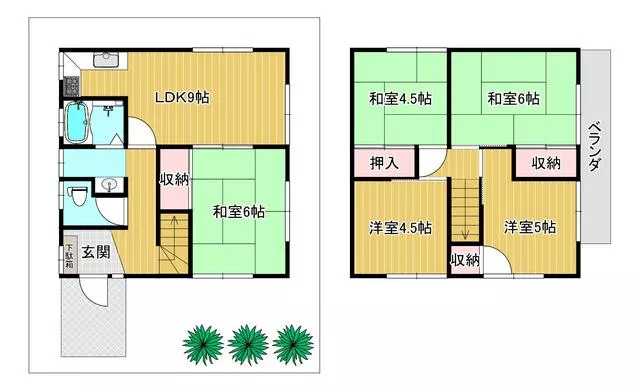Fukuda, Naka Ward, Sakai City (Kitano-da Station) 2-story building 5LDK
