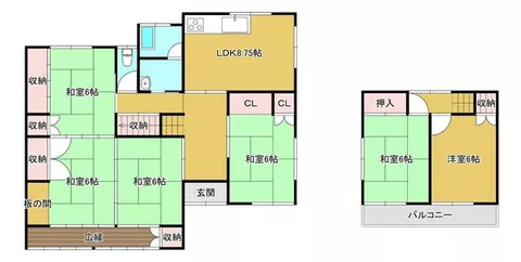 Kakogawa City, Hiraso Town, Obata (Hoden Station), 2-story, 6LDK