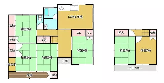 Kakogawa City, Hiraso Town, Obata (Hoden Station), 2-story, 6LDK