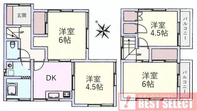Kawagoe City, Oaza Sunashinden (Shingashi Station), 2-story, 4DK