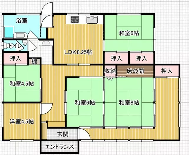 Nishinihon City, Oaza Ibi, single-story building, 5LDK