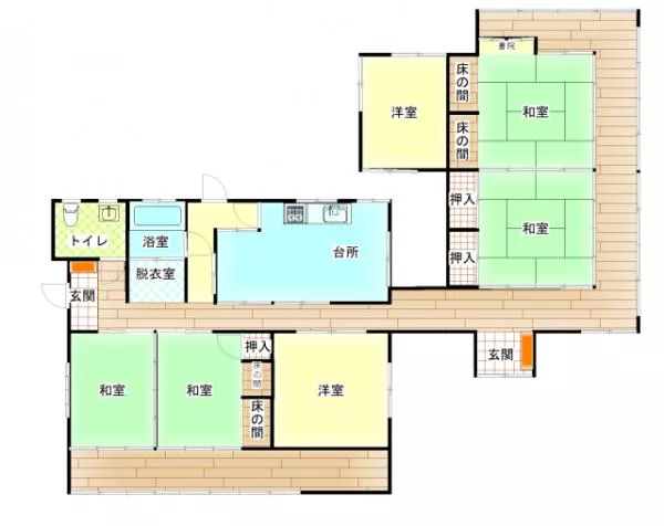 Miyakonojo City, Umekitamachi (Nishitokujō Station) Single-story building 5LDK