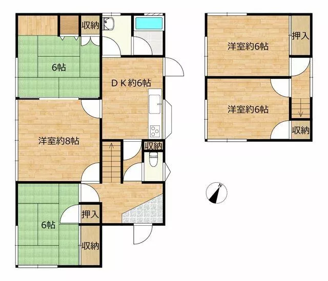 Munakata City Saburo-maru 3-chome (Akama Station) 2-story 5DK