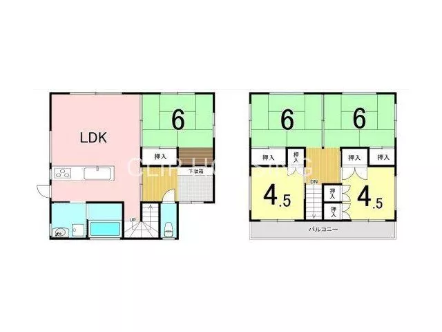 A living room characterized by warm wood grain! Spacious 5LDK layout! 4 rooms on the 2nd floor!