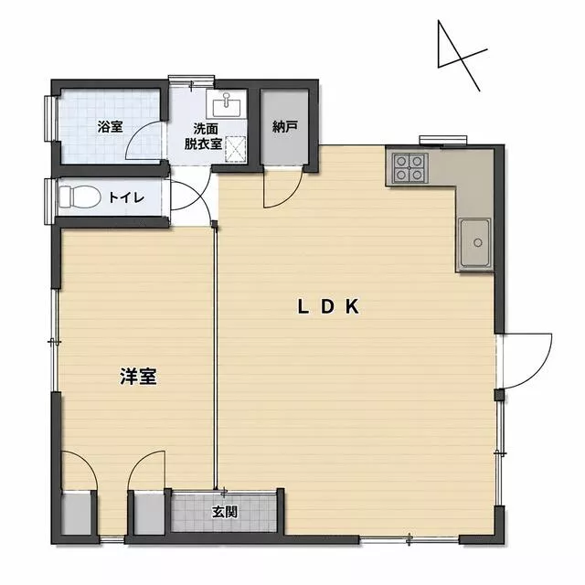 Tsu City, Hakusancho Minamide (Ise-Kawaguchi Station), single-story, 1LDK