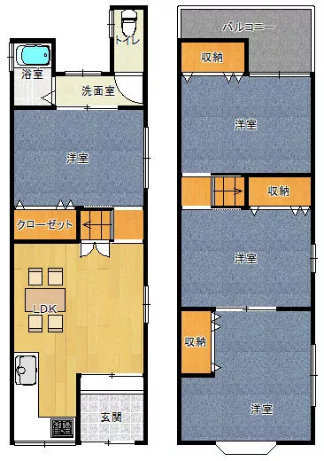 Moriguchi City, Kajimachi 4-chome (Furukawabashi Station) 2-story 4LDK