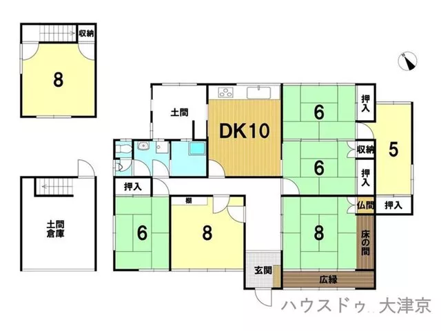 Comes with a separate dirt floor warehouse! The use is up to your ideas, such as an atelier or bike garage!