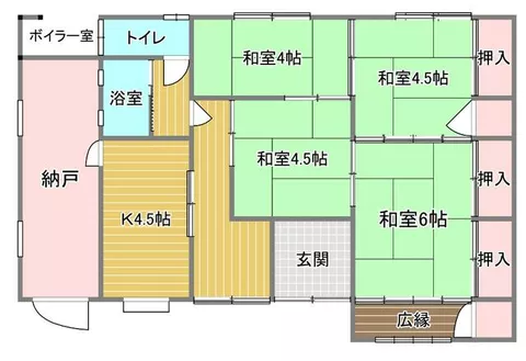 Arida-gun, Aridagawa-cho, Oaza Iwanokawa (Fujinami Station) Single-story building 4SDK