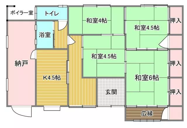 Arida-gun, Aridagawa-cho, Oaza Iwanokawa (Fujinami Station) Single-story building 4SDK