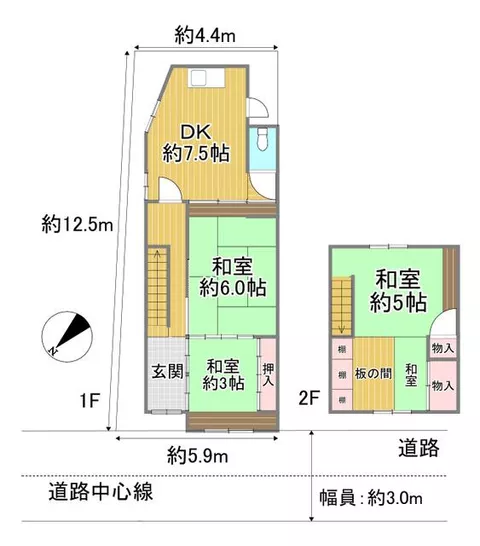 3-chome, Higashi-shiriike-cho, Nagata-ku, Kobe-shi, Kobe (Karimo Sta.) 2F 3DK

1,000,000 yen