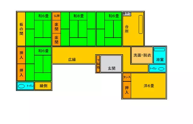 Buzen City, Oaza Hachiya (Ujima Station), single-story, 5K