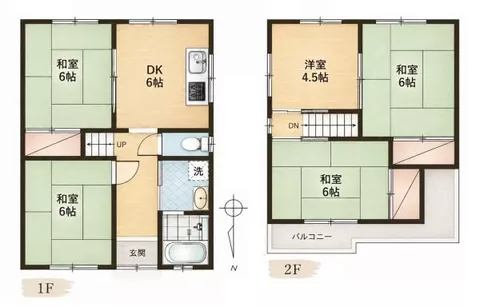 Kamimaki Town, Kitakatsuragi District, Yoneyamadai 1-chome (Shitumi Station) 2-story 5DK