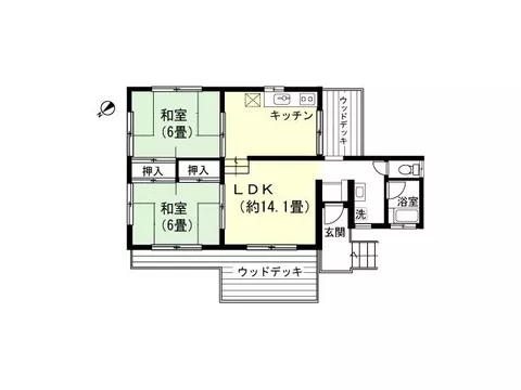 There are two 6-tatami mat Japanese-style rooms, which can accommodate more people when needed.