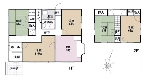 Kure City, Shingu-cho, 2-story building, 5DK