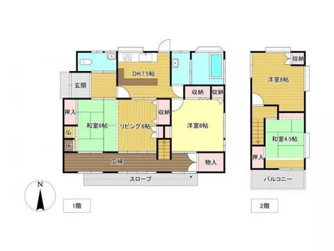 Equipped with a slope and handrails! A spacious bathroom of about 1.5 tsubo and a comfortable toilet for future peace of mind - Image 2