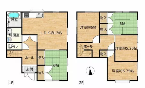 Ohonbu 5-chome, Nakaniwa Town, Kahoku District (Nakaniwa Station) 2-story 5LDK - Image 2