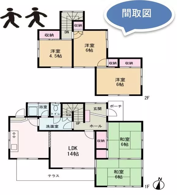 Hiki District, Hatoyama Town, Kaedeoka 4-chome (Kozaka Station) 2-story building 5LDK