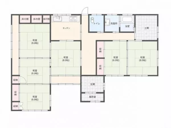 Akita City, Shimohama Nagahama, Serizawa Michiwaki (Shimohama Station) Single-story building 6DK