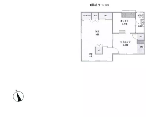 Nobeoka City, Mushika Town 1-chome (Kita-Nobeoka Station), single-story building, 5DK