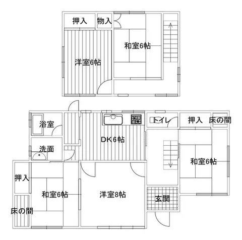 2-story building, 5DK, Chofu Shinshiōji Town, Shimonoseki City (Chofu Station)