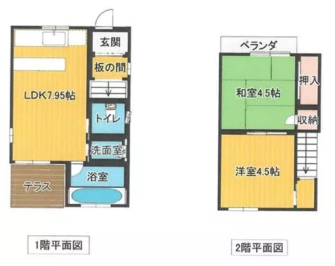 Ariake-gun Hirokawa-cho Oaza Kamitsuki (Hirokawa Beach Station) 2-story 2LDK
